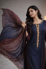 MIDNIGHT MERLOT CLASSIC STRAIGHT KURTA SET