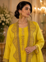 SUNLIT EMBROIDER TUNIC SET WITH FREE FALL FUSION EMBROIDER CAPE