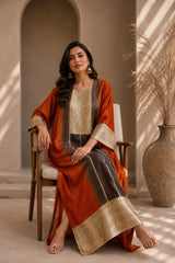 RUST RADIANCE CLASSIC LONG STRAIGHT KURTA