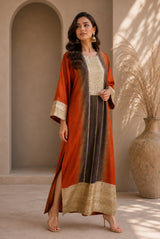 RUST RADIANCE CLASSIC LONG STRAIGHT KURTA