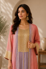BLUSH BLOOM CLASSIC LONG STRAIGHT KURTA