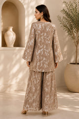 ANTIQUE GOLD SEQUIN RELAXED TUNIC SET