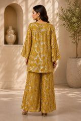 GOLDEN GLOW SEQUIN  RELAXED TUNIC SET