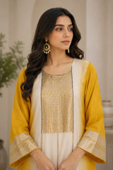 GOLDEN GLOW CLASSIC LONG STRAIGHT KURTA
