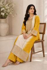 GOLDEN GLOW CLASSIC LONG STRAIGHT KURTA
